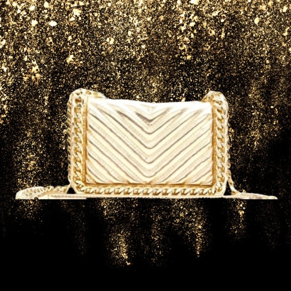 NWT Aldo Migreenwaldd Crossbody Bag, Gold - Picture 1 of 16